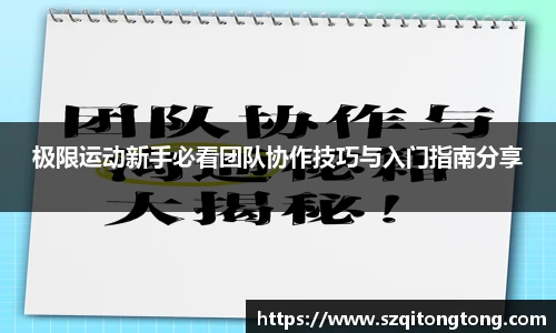 极限运动新手必看团队协作技巧与入门指南分享